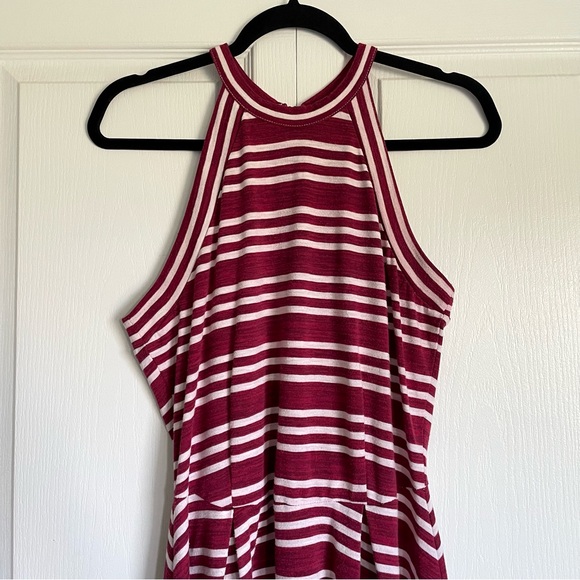 Women’s Copper Key High Neck Skater Dress - Red/White Stripe in Large - Picture 3 of 11